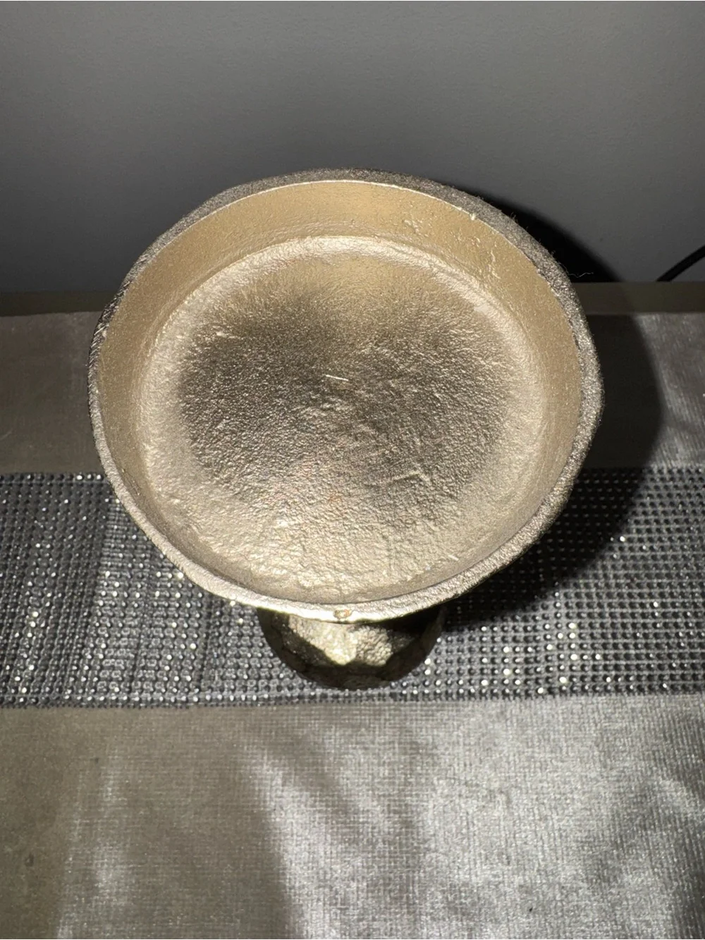 NWOT, Modern Metal Oval Candle Holder for Tabletop Decor